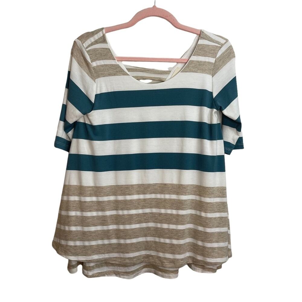 Anthropologie Puella Striped Tunic Scoop Neck Tunic